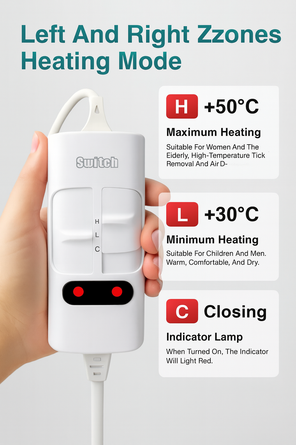 Luxe Elektrische Warmtedeken – 180x150cm | Dubbele Warmtezones & 5 Warmtestanden