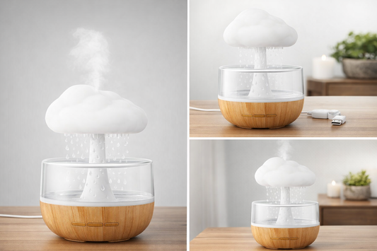 CalmCloud™ LED Regen Diffuser & Luchtbevochtiger – Voor Rust, Slaap & Frisse Lucht